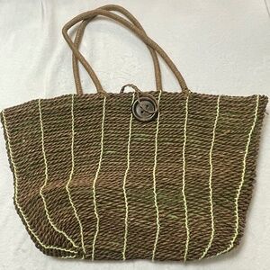Roxy Y2K Vintage Woven Beach Bag XL Rare